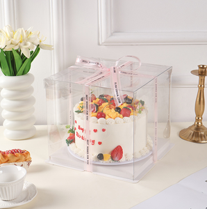 Contenitore Rettangolare Grande Trasparente in Plastica per Dessert e Torte Monouso per Uso Alimentare all'Ingrosso - Product Image 3