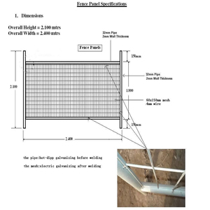 Clôture temporaire <span class=keywords><strong>pour</strong></span> <span class=keywords><strong>chien</strong></span> de 8 pieds, conforme aux normes australiennes, amovible, <span class=keywords><strong>pour</strong></span> événements, panneau de clôture <span class=keywords><strong>mobile</strong></span> <span class=keywords><strong>pour</strong></span> chantier de construction - Product Image 6