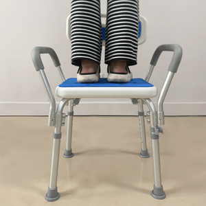 Silla de Ducha de Aleación de Aluminio con Altura Ajustable, Silla de Baño con Cojín para Personas Mayores - Product Image 5