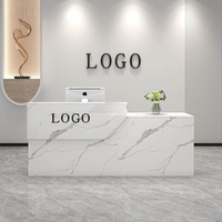 Comptoir de réception moderne en MDF écologique, rectangulaire, pour usage commercial dans les magasins, salons de beauté, salons de coiffure