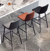 Tabouret de bar simple et moderne avec dossier pour salon de thé ou bureau commercial Tabouret haut Mobilier