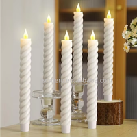 Bougies Pilier LED Blanches Sans Flamme en Plastique avec Télécommande, Fonctionnant sur Piles, pour Mariage, Anniversaire, Fête à Domicile, Dîner, Cheminée
