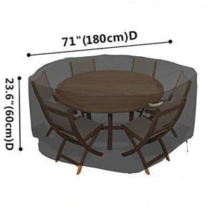 Funda Impermeable y Antipolvo de Tela Oxford para Juego de Mesa y Sillas de Exterior para Uso en Patio, Protección Contra el Polvo para Mesa y Sillas - Product Image 6