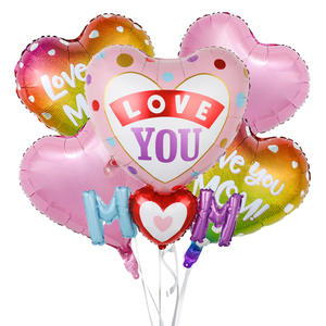 Juego de globos para el día de la madre en Inglés y <span class=keywords><strong>Español</strong></span> Decoraciones de globos temáticos para mamá I Love You - Product Image 5