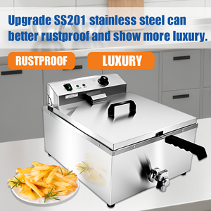 Soldes Exceptionnelles : Friteuses Électriques Professionnelles à <span class=keywords><strong>Cuve</strong></span> <span class=keywords><strong>Amovible</strong></span> et Construction en Acier Inoxydable pour la Restauration Rapide - Product Image 2