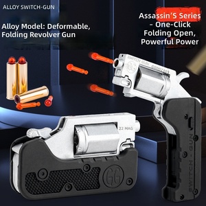 Nuevo <span class=keywords><strong>Revólver</strong></span> de Juguete Plegable de Aleación que Dispara Balas Blandas, Pistola de Juguete para Niños, Pistolas Plegables de Aleación de Nylon que Disparan Balas Blandas - Product Image 1