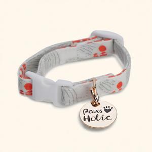 Collar de Perro de Algodón Moderno y Elegante, Talla XS, con Diseño de Estampado de Lujo, Cómodo para Caminar, Accesorio Personalizado para Mascotas - Product Image 1