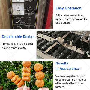 Macchina per la formatura della torta di fagioli rossi di noce di crema pasticcera a forma di pesce sudcoreano di alta qualità mini manjoo Taiyaki Waffle Delimanjoo - Product Image 3