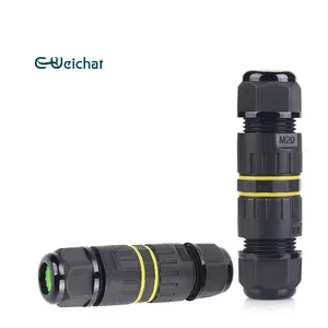 E-Weichat M20 cable glands 2-6 pins quick connect IP68 screw connector waterproof connector plug and socket