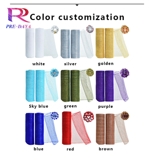 Métallique 10 pouces déco maille PP polypropylène arbre couronnes guirlande décorative escalier boîte <span class=keywords><strong>aux</strong></span> <span class=keywords><strong>lettres</strong></span> Swag pièce maîtresse - Product Image 3