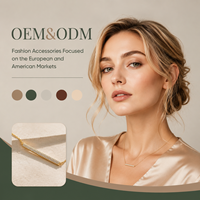 Collar con colgante de circonita cúbica en forma de barra chapado en oro, personalizado OEM/ODM, venta al por mayor