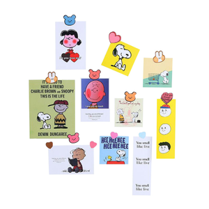 Cartes postale mignonnes de décoration murale, en forme de cœur, pour filles, dessin animé - Product Image 5
