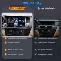 Système Linux pour BMW X3 F25 X4 F26 Lecteur vidéo de navigation Carplay 8,8 pouces 2011-2017 LELV Voiture Android Auto