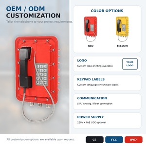 Téléphone mural analogique SIP avec clavier en acier inoxydable pour centrale électrique, champ pétrolier, industrie, anti-explosion - Product Image 5