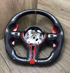 Volante in Fibra di Carbonio Premium per <span class=keywords><strong>BMW</strong></span> Serie 5 e 6, Configurazione Alta, 1 Pezzo in Pelle X3, Confezionato con Cuscino Antiurto + Scatola di Cartone - Product Image 2