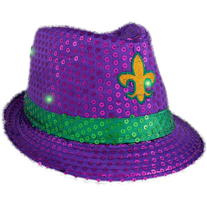 Chapeau en peluche HLC Mardi Gras, accessoire de costume, chapeau <span class=keywords><strong>d</strong></span>'<span class=keywords><strong>arlequin</strong></span> Fedra, chapeau de jazz pour <span class=keywords><strong>le</strong></span> <span class=keywords><strong>carnaval</strong></span>, <span class=keywords><strong>le</strong></span> cirque, la mascarade, les spectacles sur scène - Product Image 4