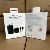 Chargeur mural USB-C 65W 3 ports de bonne qualité EP-T6530 TYPE C PD Adaptateur d'alimentation Trio Super Rapide pour Samsung S26 S25 S24 S23