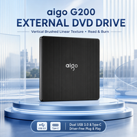 Drive DVD Eksternal Portabel USB 2.0, Pembaca/Penulis CD/DVD 8X Kecepatan Baca, untuk Notebook, Desktop PC, Windows 11, Mac OS (Ready Stock)