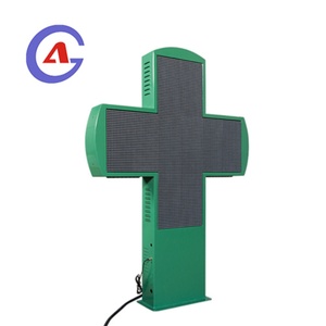 Letrero de Farmacia RGB a Todo Color P10 de Doble Cara, Cruz de Farmacia LED para Farmacias - Product Image 1