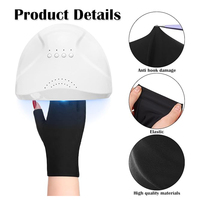 Demi-Doigt Anti Uv Gel Bouclier Gant Manucure Outil Nail Art Led Lampe Ongles Sèche Ultraviolet-proof Protéger Main Peau Gants