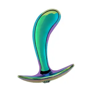 MOGlovers New Rainbow Mental Anal Plug P Spot Stimulator Prostate Massager Butt Plug Wearable Sex Toys for Men and Women