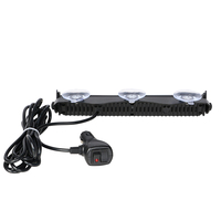 Luz LED para Tablero de Instrumentos, 12 LED, Azul y Rojo, Luz Estroboscópica LED, Luz para Tablero de Instrumentos con Ventosa