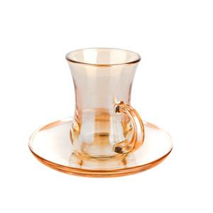 Tazze da tazza in vetro di design Vintage a piccolo volume con piattino per set da tè o caffè tazza di vetro economica - Product Image 1
