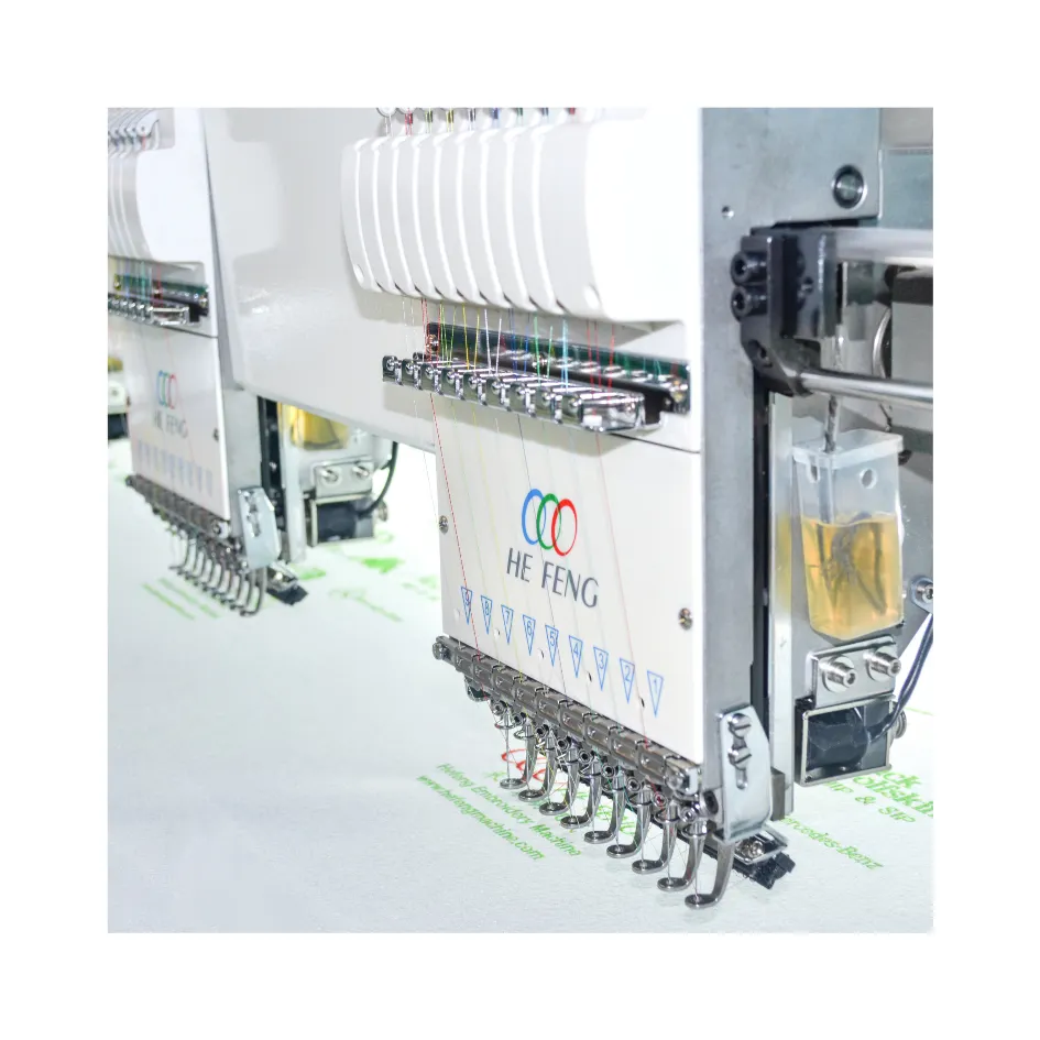 Высокоскоростная компьютерная Автоматическая вышивальная машина с 24 иглами Hefeng с высокой производительностью