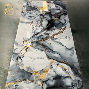 防水ペットPVC壁パネルインテリア装飾クラッディングパネルアパート用大理石効果リビングルーム装飾壁 - Product Image 6