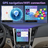 Autoradio Podofo 9,7'' pour Hyundai Sonata 2010-2015, écran vertical, 4+64G, CarPlay sans fil, Android Auto pour Tesla, WiFi, GPS OEM