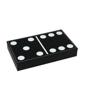 <span class=keywords><strong>Jeu</strong></span> <span class=keywords><strong>de</strong></span> dominos en plastique noir <span class=keywords><strong>de</strong></span> qualité supérieure, jouet <span class=keywords><strong>de</strong></span> dominos dans une boîte en cuir PU - Product Image 3