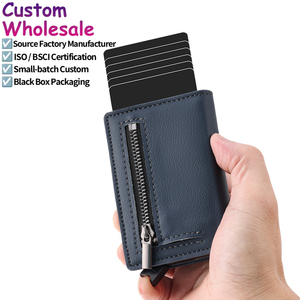 กระเป๋าสตางค์ CASEKEY NEW Mini Porte-monnaie รุ่นโปรโมชั่น OEM ราคาประหยัด ป้องกัน RFID พร้อมช่องใส่บัตรหนัง ป้องกันการโจรกรรมข้อมูล RFID พร้อมกล่องของขวัญ - Product Image 1
