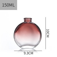 Bouteille en verre transparente ronde élégante de 150 ml pour diffuseur d'arômes, vente en gros pour la maison