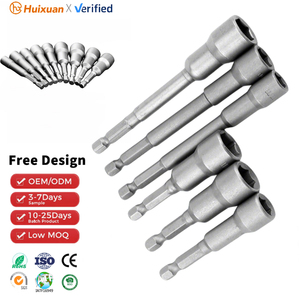 Impact Grade Magnetic Nut Setter Socket Set 6mm-19mm 65mm Hex Shank 1/4" Hex Shank Screwdriver Bit Holder Drill Bit <strong>Adapter</strong> - Product Image 1