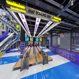 Parque <span class=keywords><strong>de</strong></span> Trampolines Interior para Niños y Adultos Pokiddo, Pared <span class=keywords><strong>de</strong></span> Escalada, Circuito <span class=keywords><strong>de</strong></span> Cuerdas, Circuito Ninja <span class=keywords><strong>de</strong></span> Trampolines, Toboganes, Bolos - Product Image 1