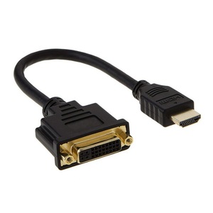 Câble adaptateur HDMI mâle vers DVI 24 + 5 femelle, convertisseur haute définition plaqué or pour connexion d'affichage - Product Image 1