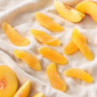 Gedroogde geconserveerde gele perzikplakjes in siroop, zoet, premium, dikke snijding, fruitsnack, bulk, groothandel, OEM, private label