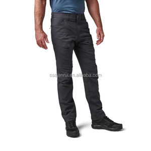 بنطلون رجالي تكتيكي مقاوم للماء من السوفت شيل، بنطلون رسمي شتوي للمشي لمسافات طويلة، خصر متوسط، متعدد الجيوب، مبطن بالصوف السميك للعمل - Product Image 2