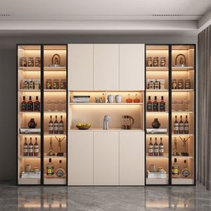 Modern Luxury High-End <b>Sideboard</b> Wine <b>Cabinet</b> Combo Elegant Functionality for Home Bar and Living Dining Spaces - Product Image 2