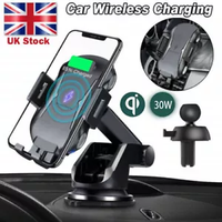 Chargeur de voiture sans fil 15W 2 en 1 Support de fixation automatique pour charge rapide US