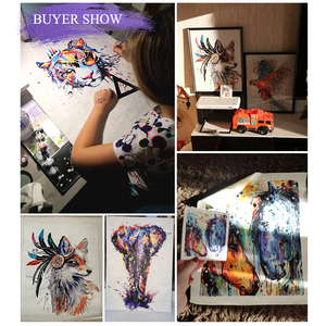 पेंटिंग बच्चों और वयस्क के लिए संख्याओं द्वारा कला कैनवास सरल नंबर तक पेंट सार घोड़े तस्वीर Diy तेल चित्रकला के लिए गृह सजावट - Product Image 5