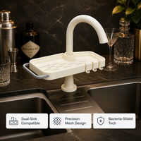 Support de Robinet Universel Poli Moderne sur Pied pour Rangement de Robinets