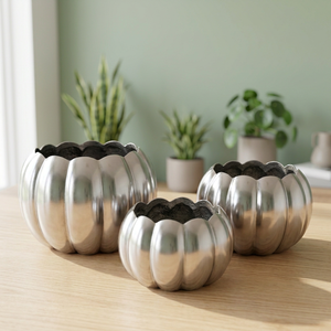 Aluminum <b>Vases</b> <b>Set</b> of <b>3</b> pcs - Product Image 4