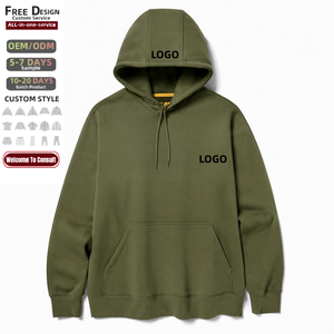 เสื้อฮู้ดดี้ผ้าฟลีซแบบเรียบ โลโก้สั่งทำได้ ทรงหลวม ไหล่ตก รุ่น 8086 ผ้าฝ้ายคุณภาพสูง ไซส์ใหญ่พิเศษ - Product Image 1
