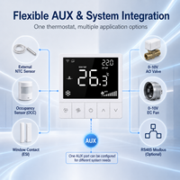 Termostato Inteligente Programable OEM de 2 Vías y 220 VCA con Válvula de Encendido/Apagado, Controlador de Temperatura Wifi con Sensor Externo