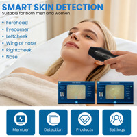Analyseur de nettoyage du visage intelligent 7 en 1 Ice Blue, multifonctionnel, hydratant, microdermabrasion au diamant, soin du visage