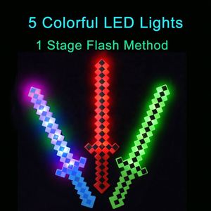 ดาบแสง LED แบบพิกเซลพร้อมเสียง ของเล่นโมเสคพลาสติกสไตล์มายคราฟ สำหรับคอสเพลย์ โปรโมทแบรนด์ งานเทศกาล ดาบเรืองแสง - Product Image 2