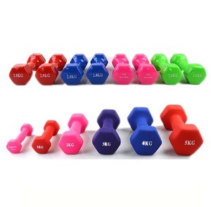 Colored Gym Equipment Neoprene Dumbbells <strong>Hand</strong> <strong>Weights</strong> Set Iron and Plastic Fitness Barbell for Training &amp; Home Exercise - Product Image 3