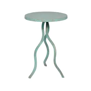 곡선 스타일 3 다리 프레임 금속 사이드 테이블 홈 장식 독특한 디자인 거실 커피 테이블 가구