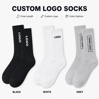 Chaussettes de sport pour hommes, en coton respirant, avec logo personnalisé, de marque, pour adultes